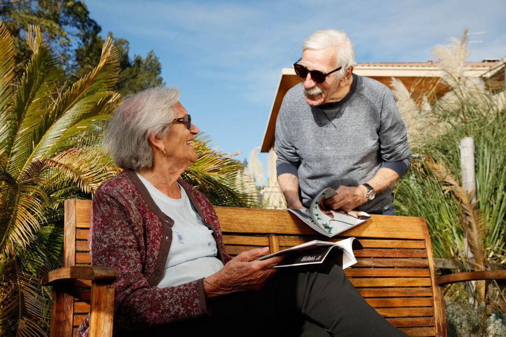 résident heureux unité Alzheimer L’Escalette